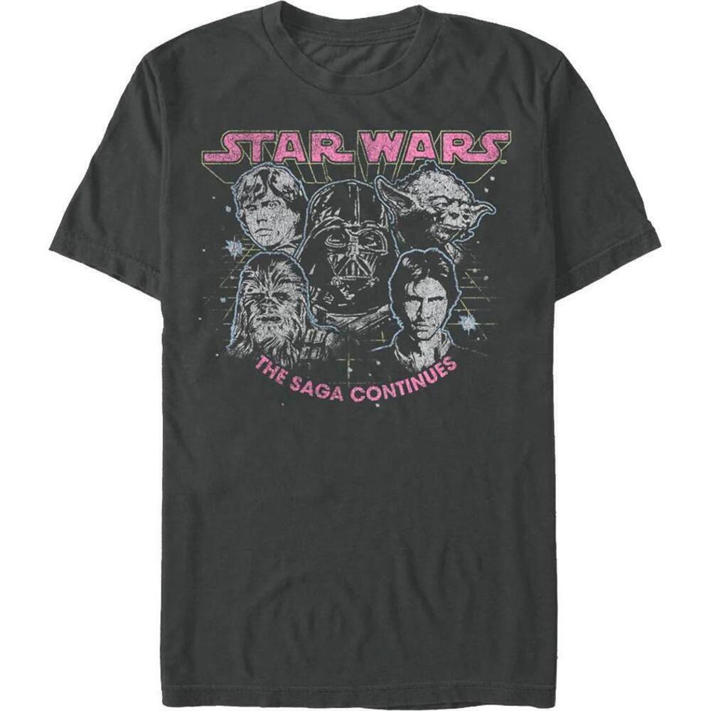 The Saga Continues Star Wars Sci Fi Movie Graphic Fan T-Shirt